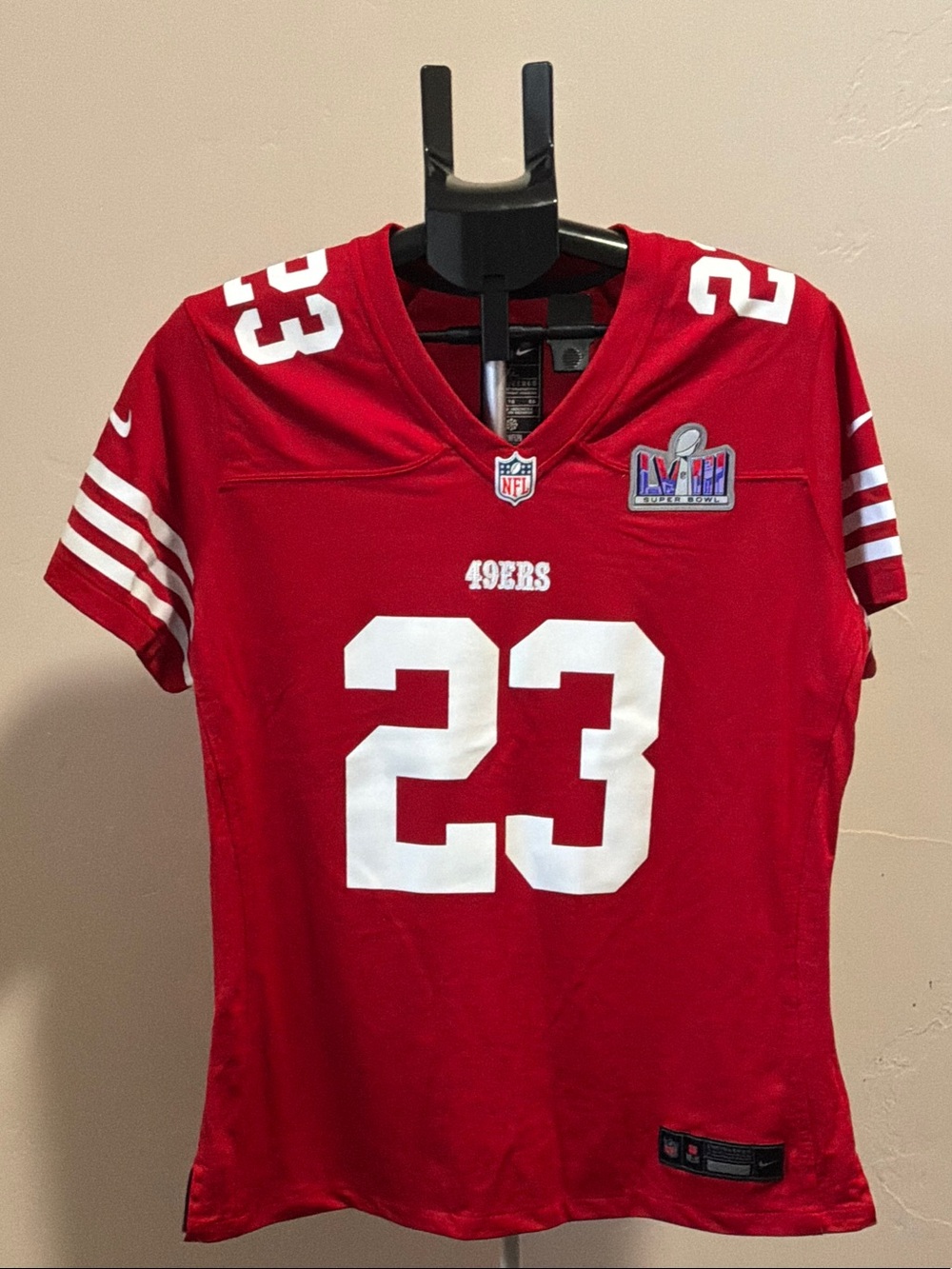 Nike Women's Red #23 49ers Jersey Super Bowl